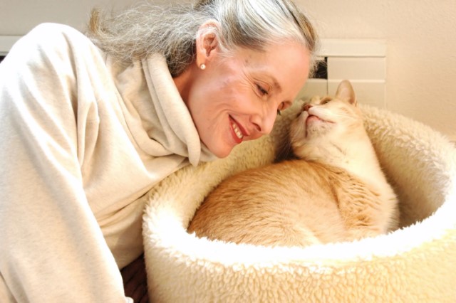 chat avec sénior