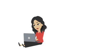 femme sur un ordinateur