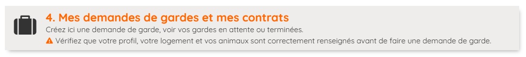 mes demandes de gardes